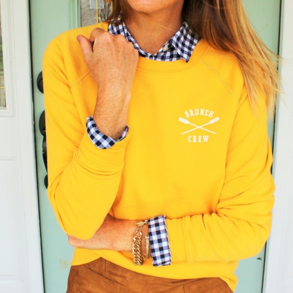 Old Navy sweatshirt (Brunch Crew yellow)